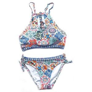 Cupshe Floral Lace Up Bikini - NEVER WORN